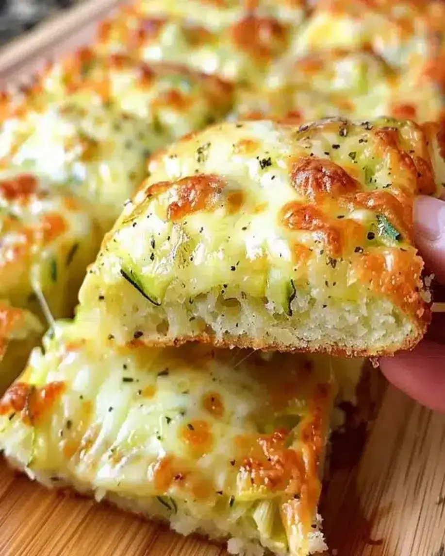 Cheesy Zucchini Breadsticks ready to bake