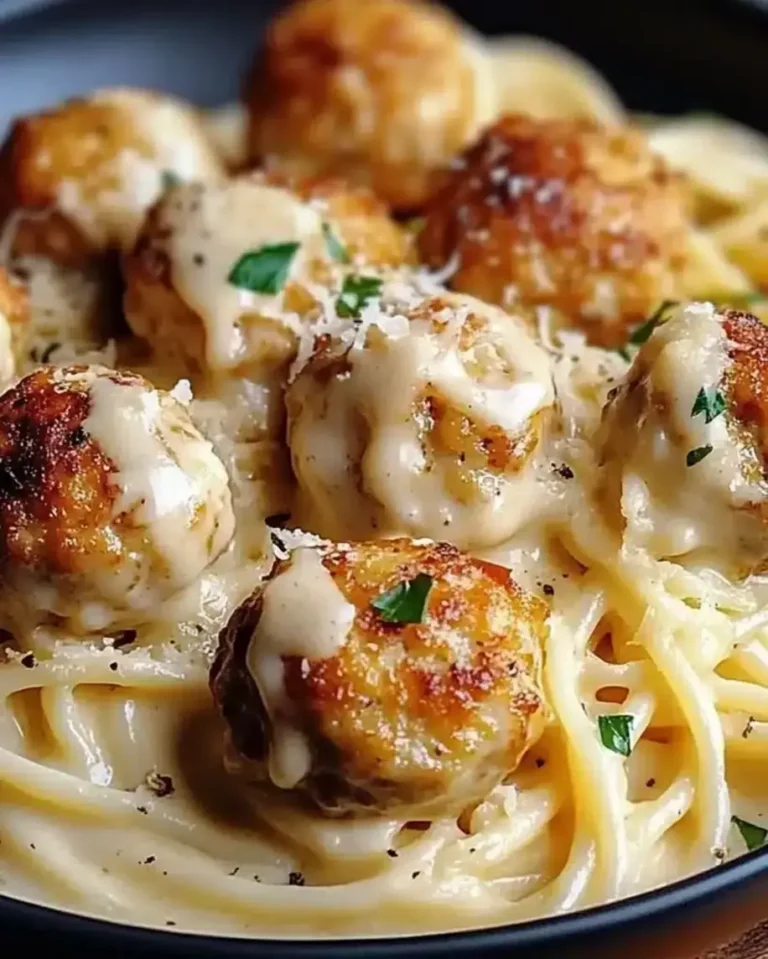 Garlic Butter Chicken Balls Recipe – Easy Creamy Pasta