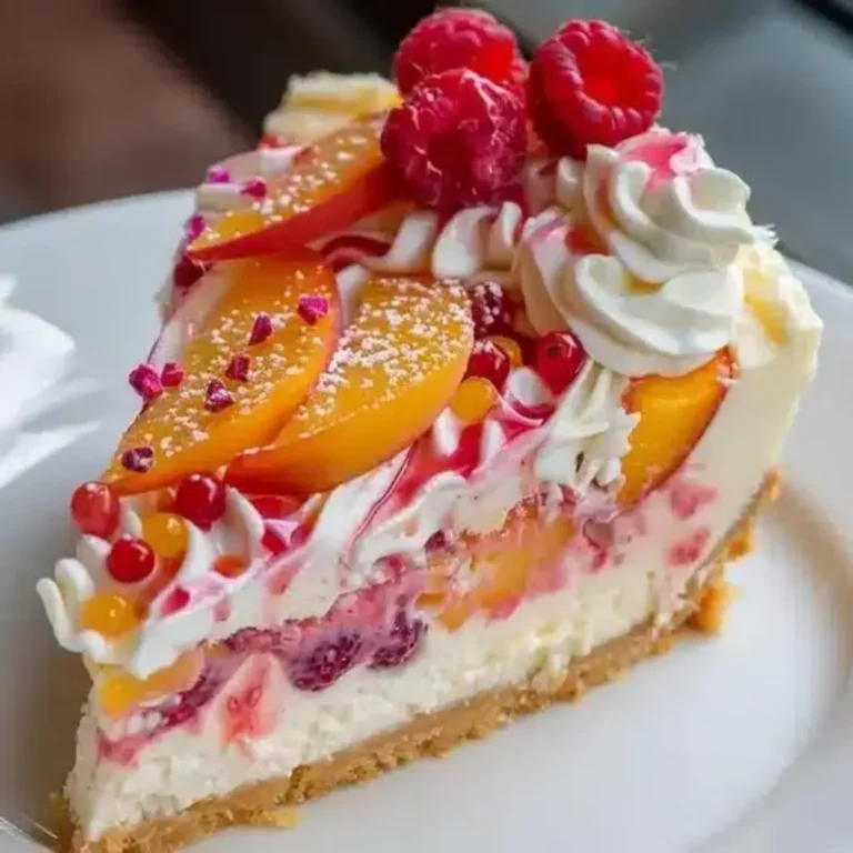 Summer Berry and Peach Cheesecake Recipe Delights