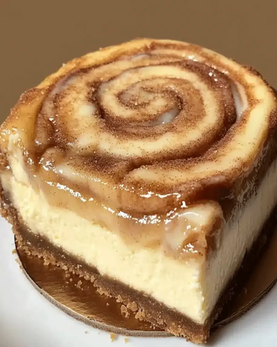 Decadent Cinnamon Roll Cheesecake with Honeybun Glaze