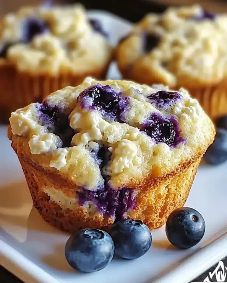 Blueberry Cottage Cheese Muffins – Healthy Breakfast Recipe