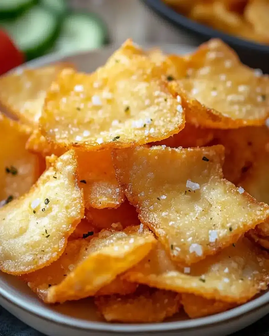 Bowl of cottage cheese chips in an air fryer basket