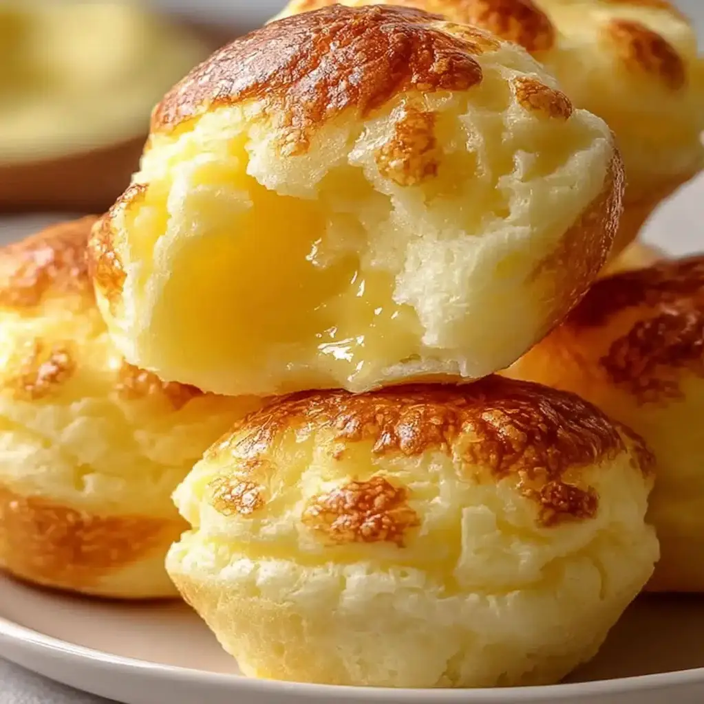 Golden brown Nun's Puffs ready to be drizzled with honey