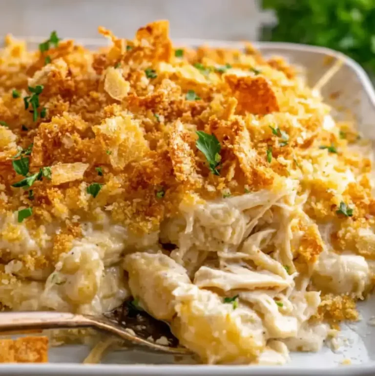 Creamy Ritz Cracker Chicken Casserole