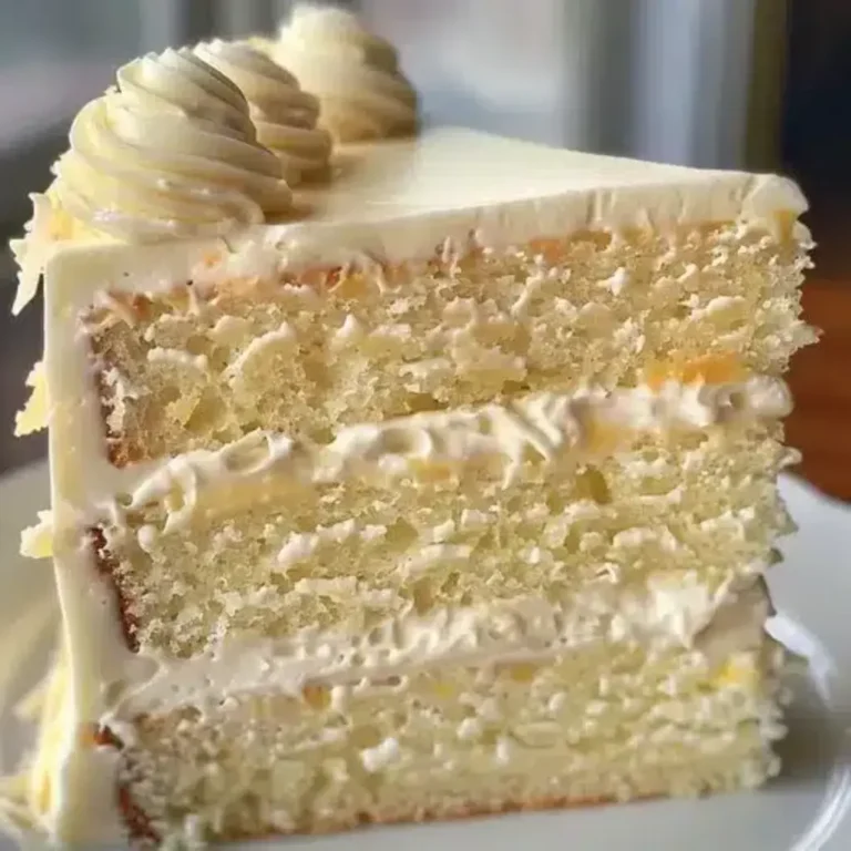 Heavenly White Chocolate Cake with Pineapple Filling