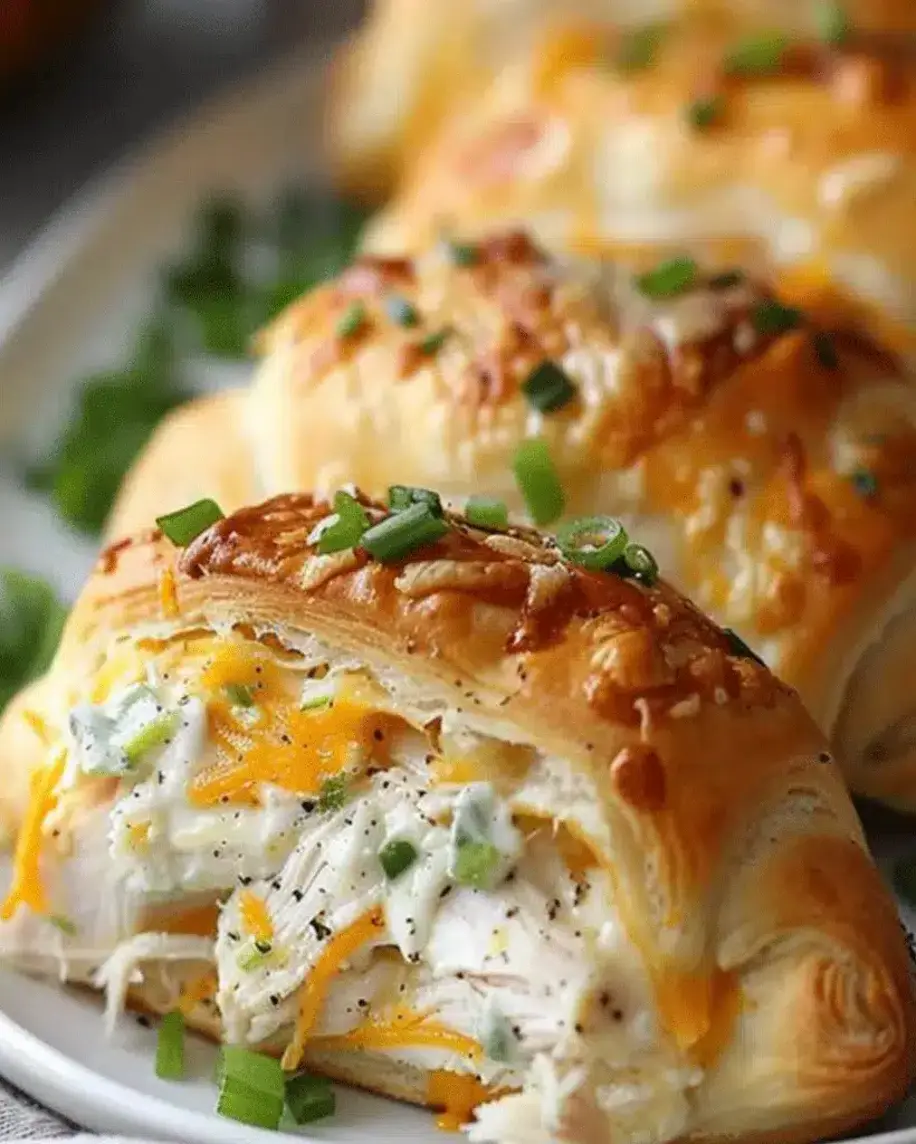 Cheesy Chicken Crescent Roll-Ups ready to be baked