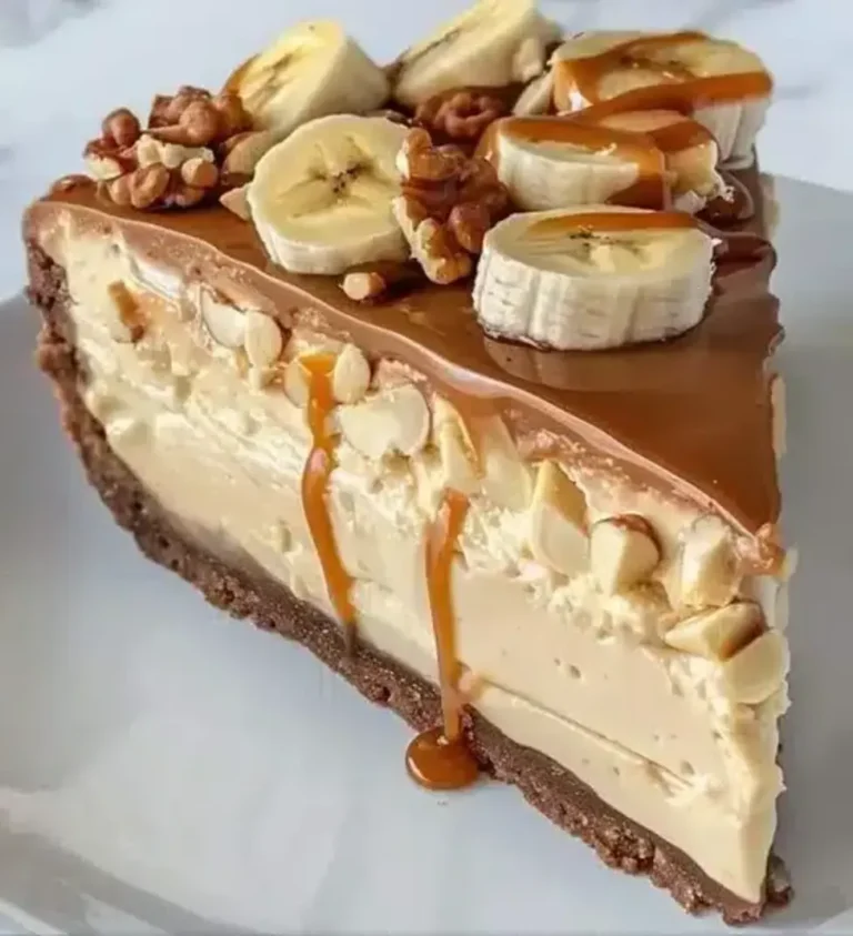 Banana Caramel Nut Cheesecake Recipe – Easy & Tasty