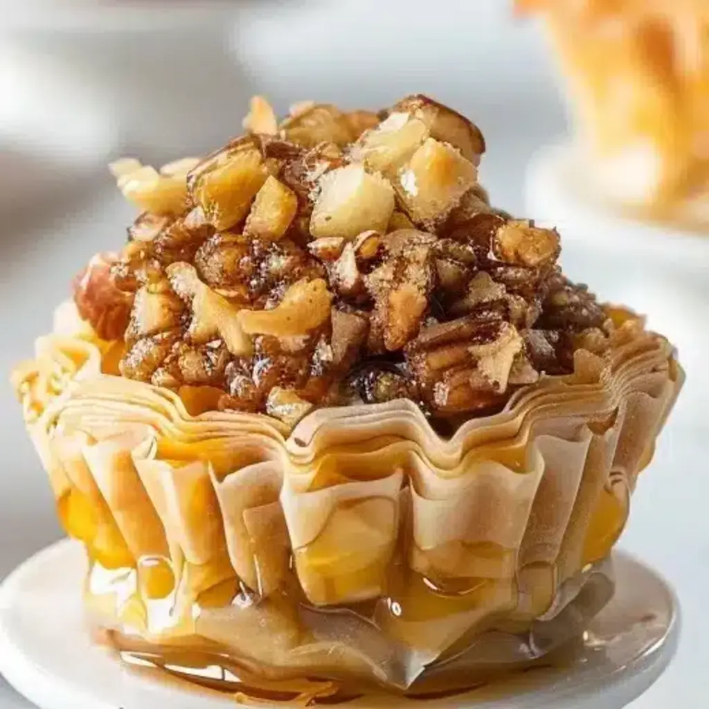 Pecan Caramel Baklava Cups Recipe - Easy & Tasty