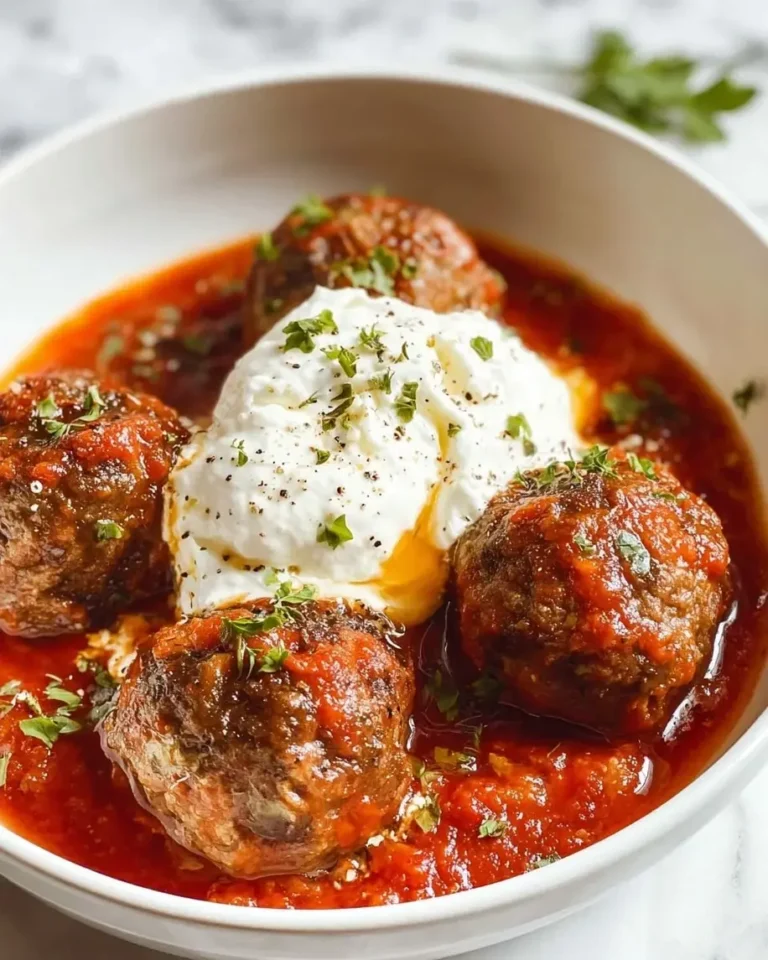 Ricotta Meatballs in Creamy Marinara Sauce Recipe