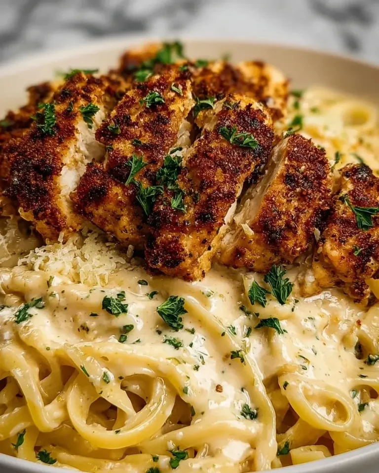 Lemon Garlic Butter Chicken with Creamy Parmesan Linguine Recipe