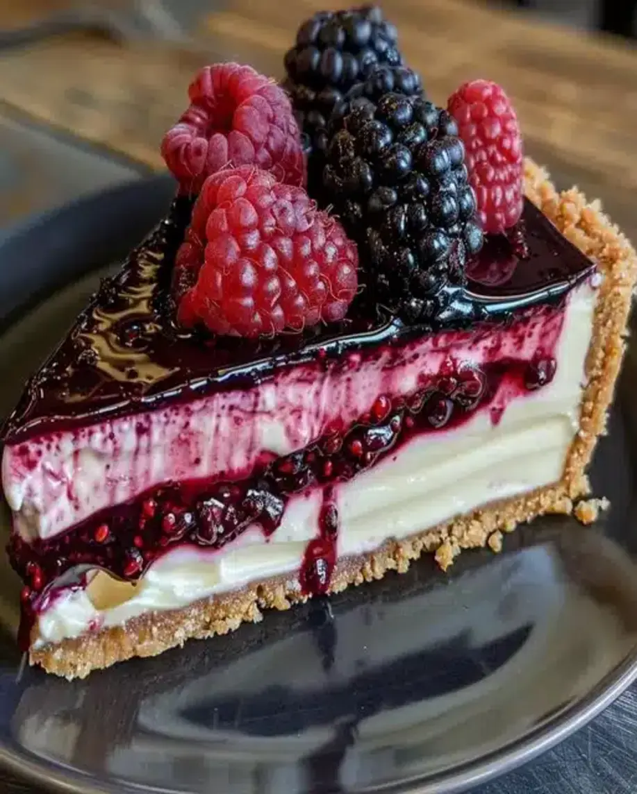 Blackberry Raspberry Cheesecake