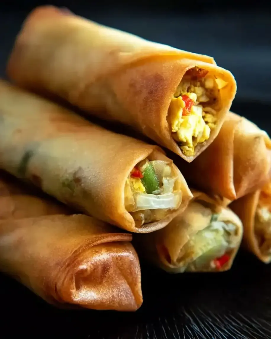 Vegetable Spring Rolls with Peanut Dipping Sauce Recipe