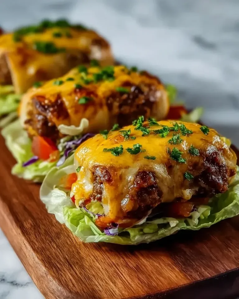 Garlic Butter Beef Cheeseburger Rollups Recipe
