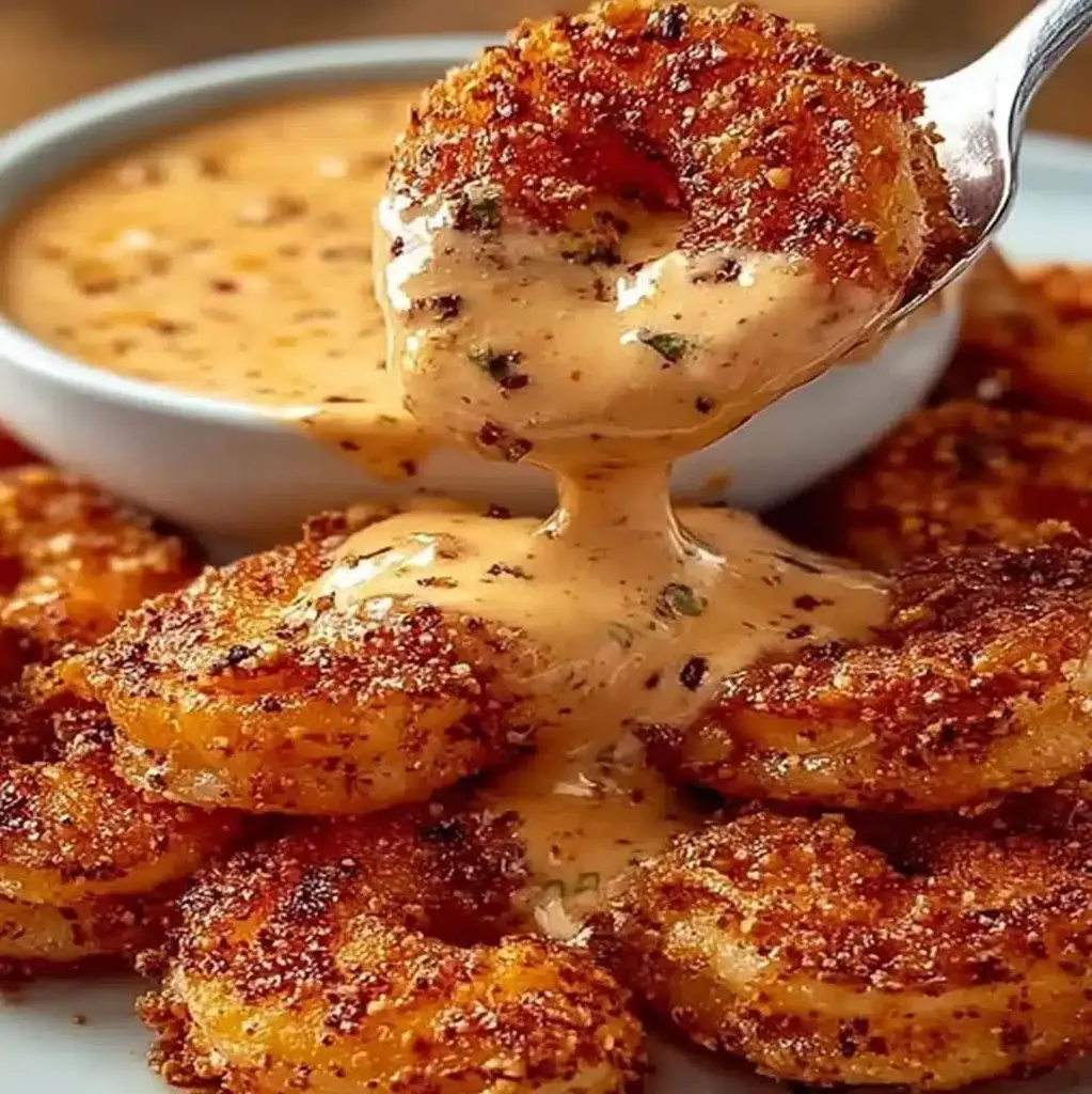 Crispy Cajun Shrimp Platter with Dipping Sauce
