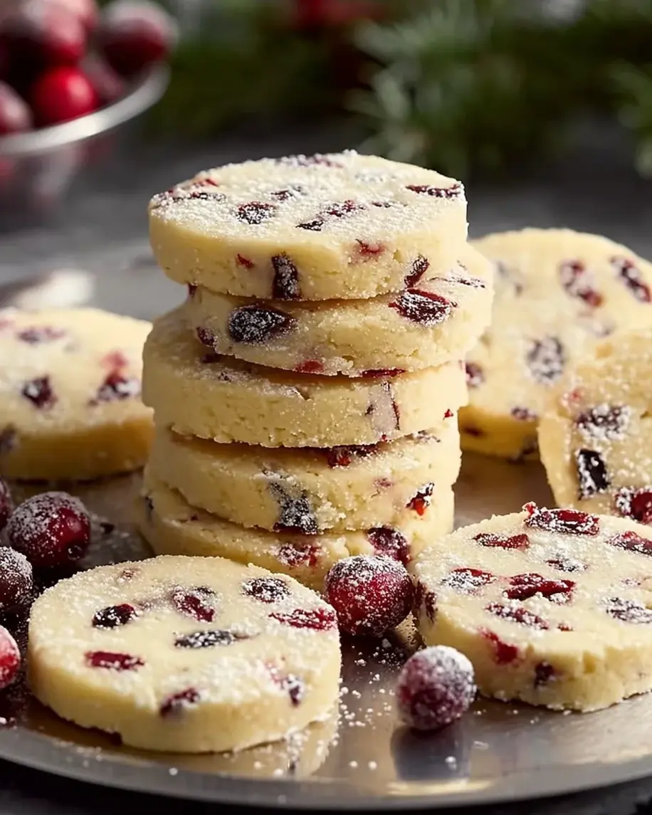 Cranberry Shortbread Cookies Recipe