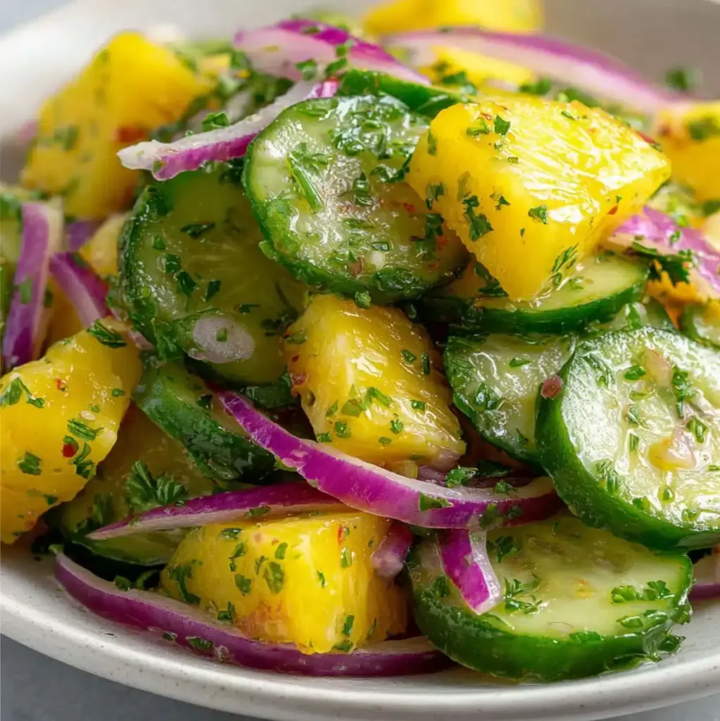 Refreshing Pineapple Cucumber Salad