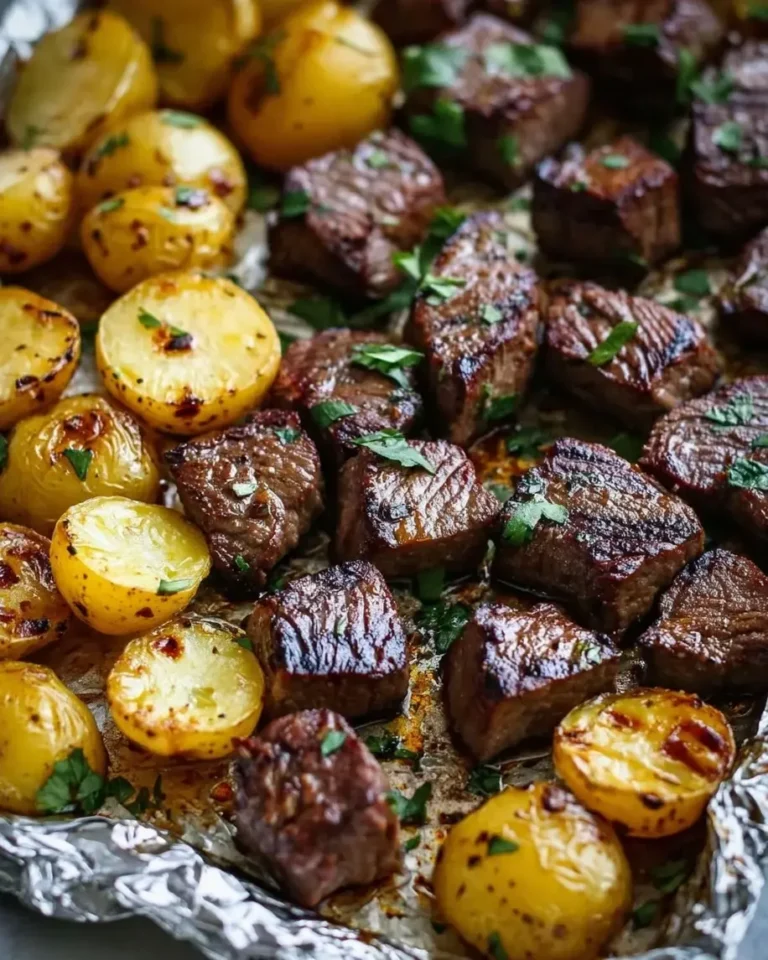 Garlic Steak and Potato Foil Packs Recipe