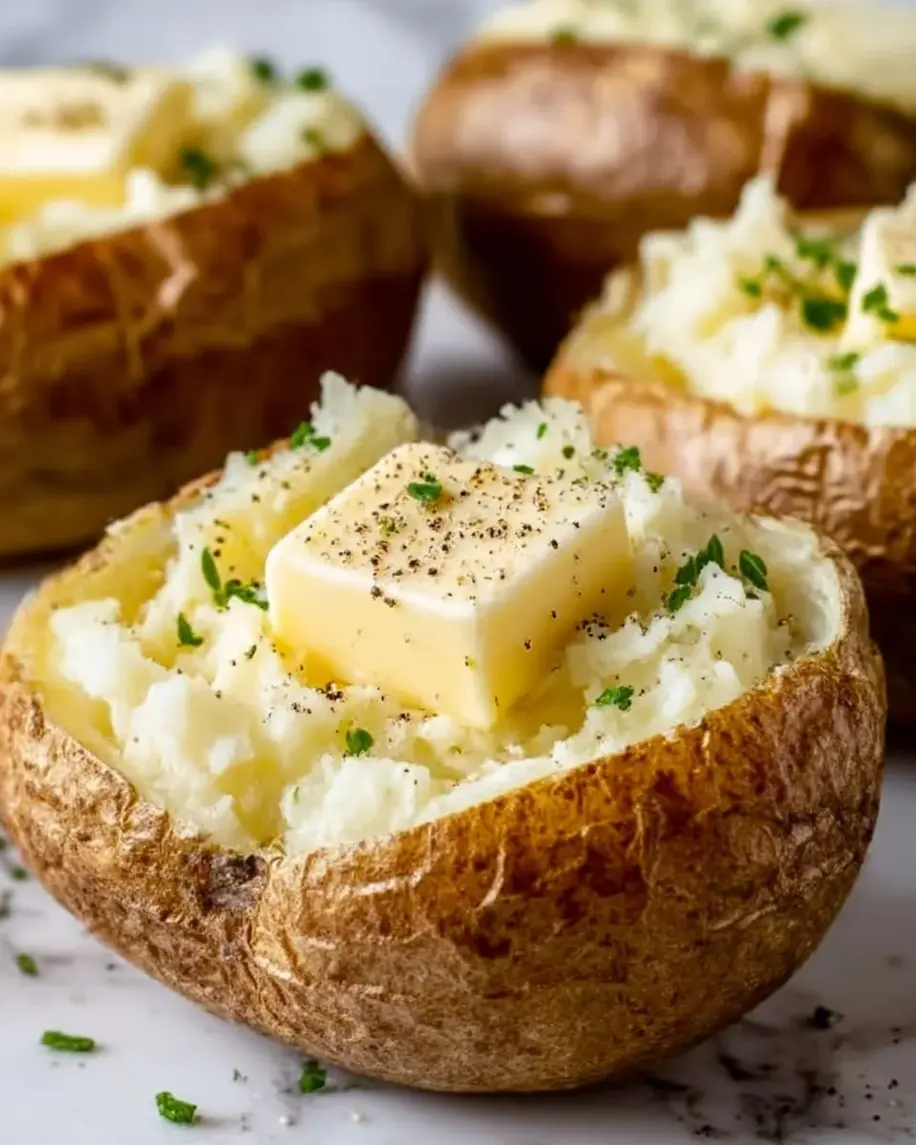 Crispy Baked Potatoes with Toppings Recipe