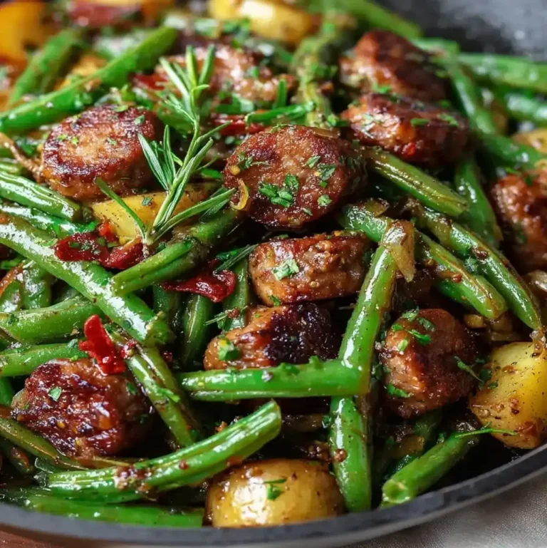 Sausage Potato Green Bean Skillet – Easy Dinner Recipe