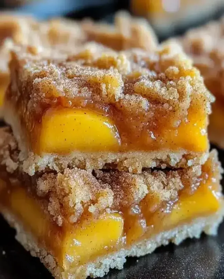 Cinnamon Peach Crumble Bars Recipe – Easy and Delicious