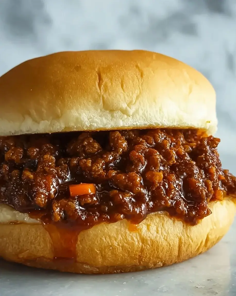 Dr. Pepper Barbecue Sloppy Joes Recipe, a close-up of a messy, saucy sandwich on a toasted bun
