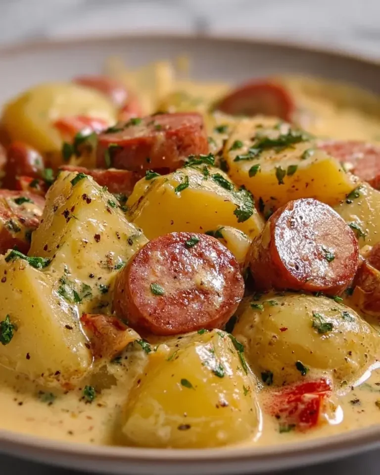 Creamy Smoked Sausage & Potato Crockpot Dinner Recipe