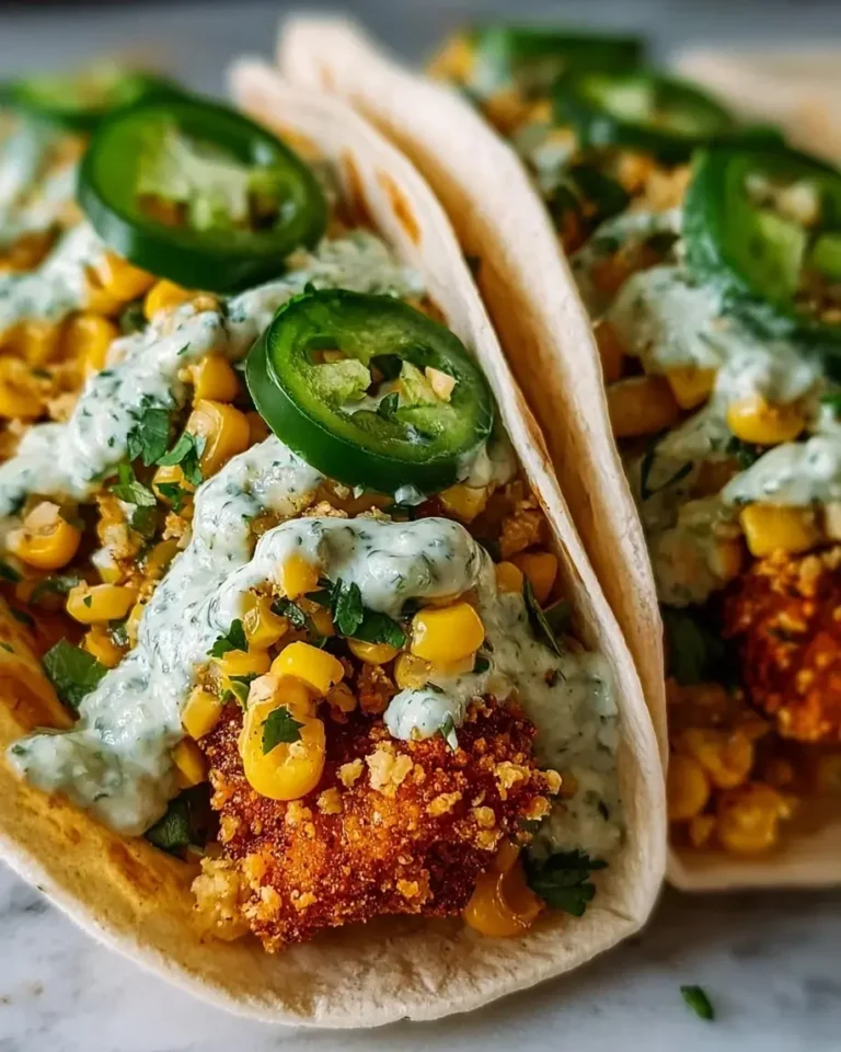 Fried Chicken Street Corn Tacos Recipe