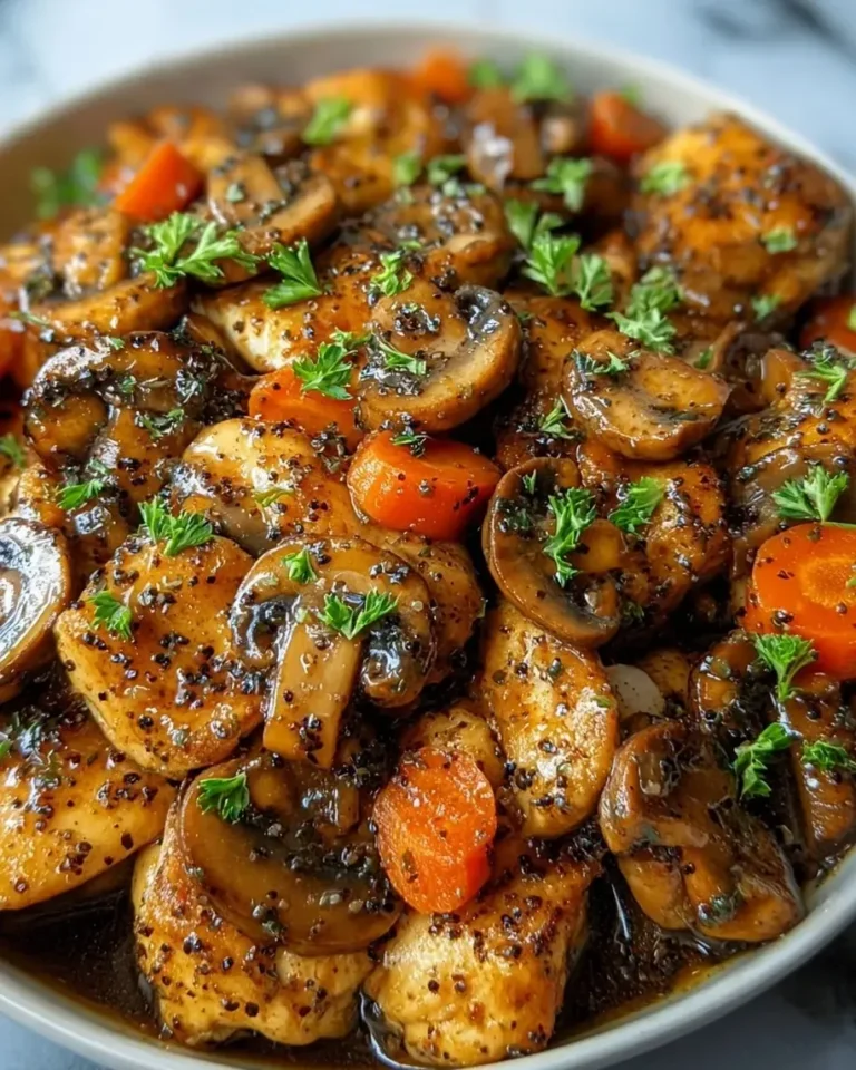 Black Pepper Chicken with Mushrooms Recipe