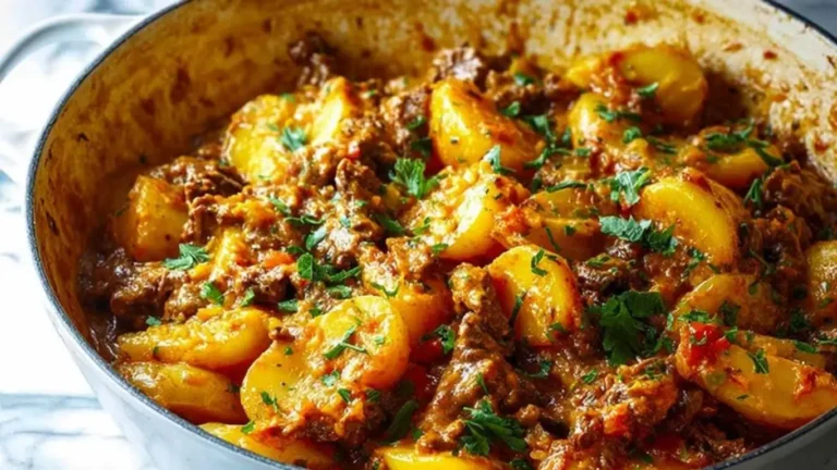 Cheesy One Pot Beef and Potatoes | Hearty Weeknight Meal