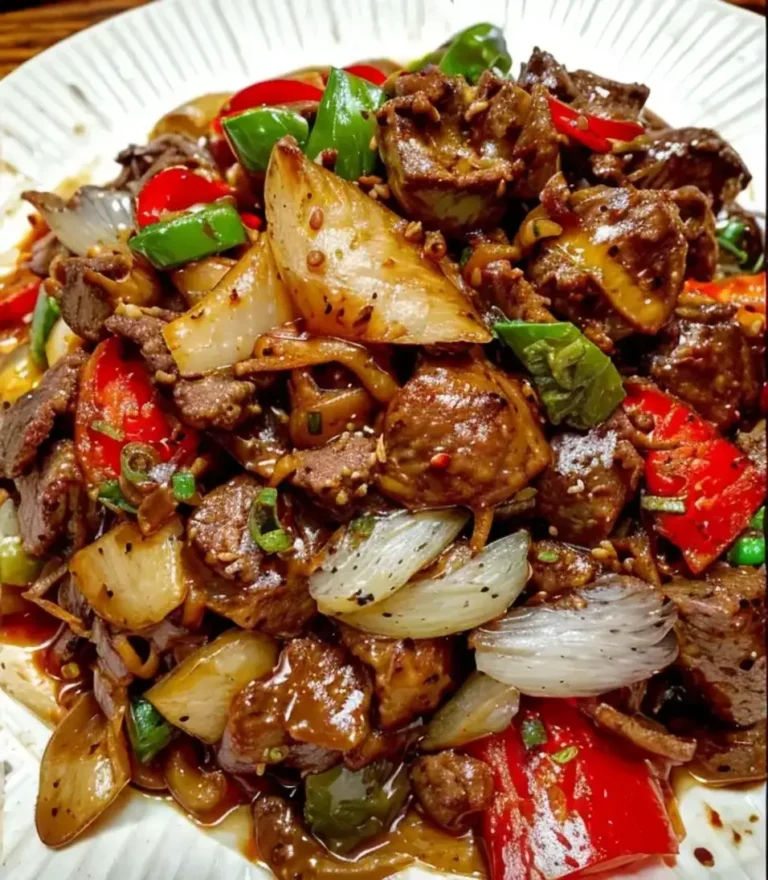 Pepper Steak with Bell Peppers and Onion –