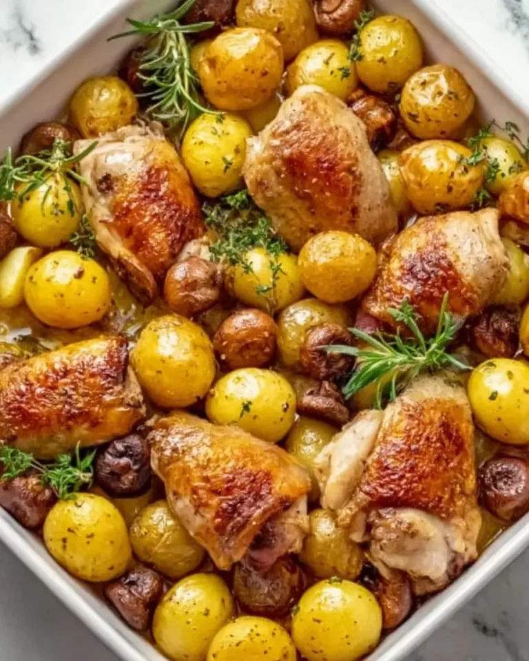 Roast Chicken, Sausage, and Potato Tray Roast Recipe