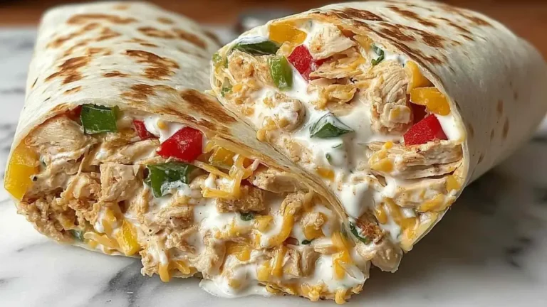 Chicken Bell Pepper Ranch Burritos | 30g Protein Meal Prep