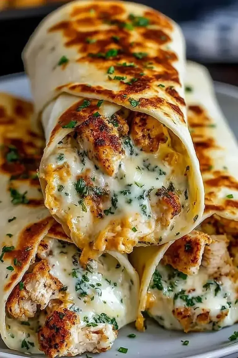 Cheesy Garlic Chicken Wraps | Quick Low Carb Delight