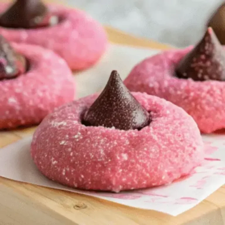 Strawberry Kiss Cookies (Soft, Pretty & Easy!)