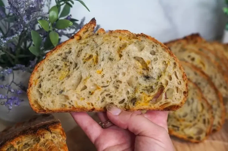 Italian Herbs & Cheese Artisan Sourdough Bread Recipe