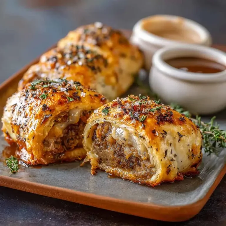 Savory French Onion Sausage Rolls – Golden, Flaky & Full of Flavor