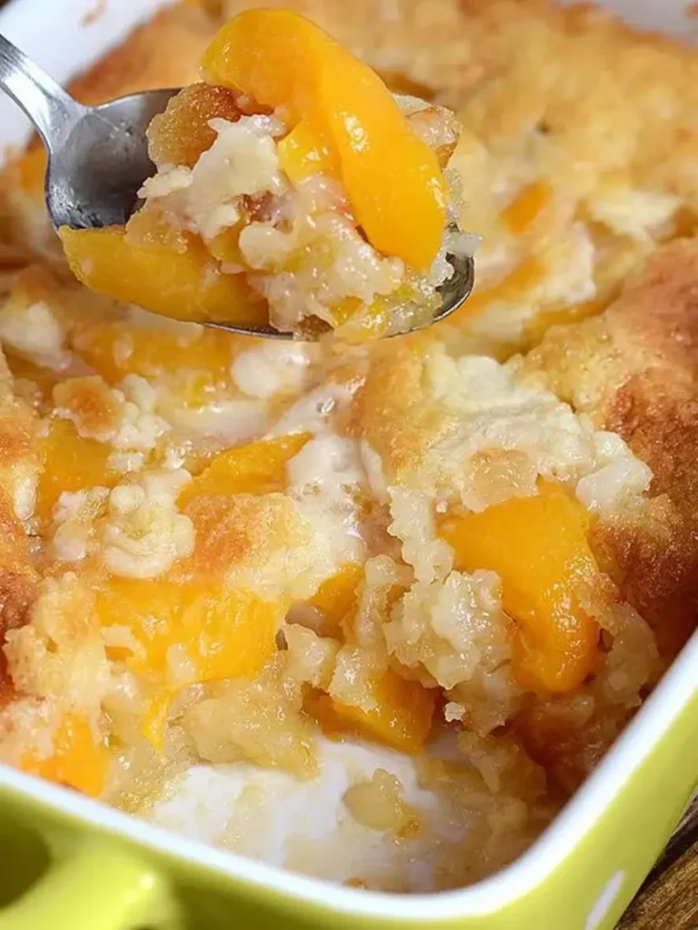 Super Easy Peach Cobbler