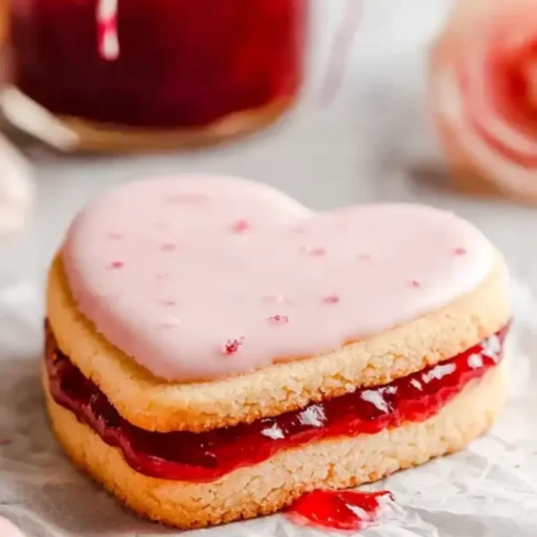 Best Heart-Shaped Strawberry Shortbread Cookies